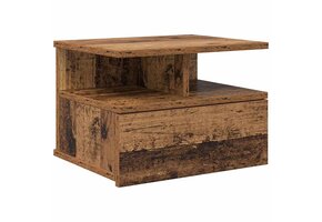 VidaXL Vliegend Nachtkastje Oudhout - 40x31x28 cm - Bewerkt Hout - 40% Korting