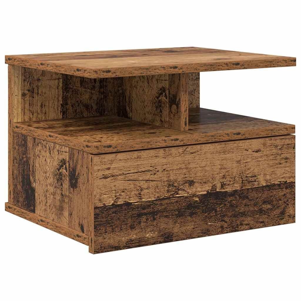 Drijvend Nachtkastje Oudhout 40x31x28 cm - 34% Korting!