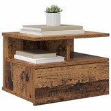 Drijvend Nachtkastje Oudhout 40x31x28 cm - 34% Korting!