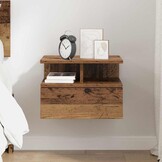 Drijvend Nachtkastje Oudhout 40x31x28 cm - 34% Korting!