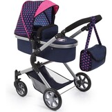 City Neo Poppenwagen Met Tas, Verstelbaar & Ombouwbaar - Blauw/Roze (29% Korting)