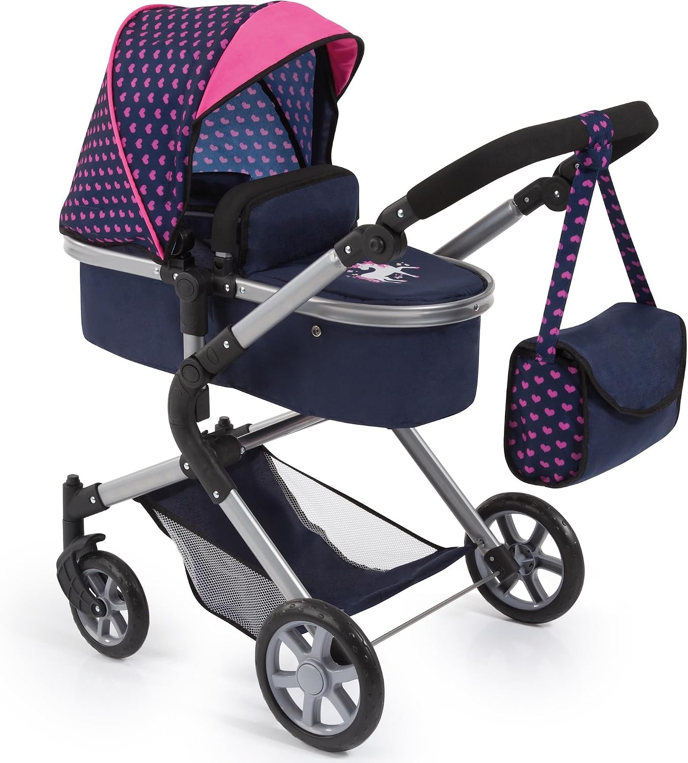 City Neo Poppenwagen Met Tas, Verstelbaar & Ombouwbaar - Blauw/Roze (29% Korting)