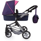 City Neo Poppenwagen Met Tas, Verstelbaar & Ombouwbaar - Blauw/Roze (29% Korting)