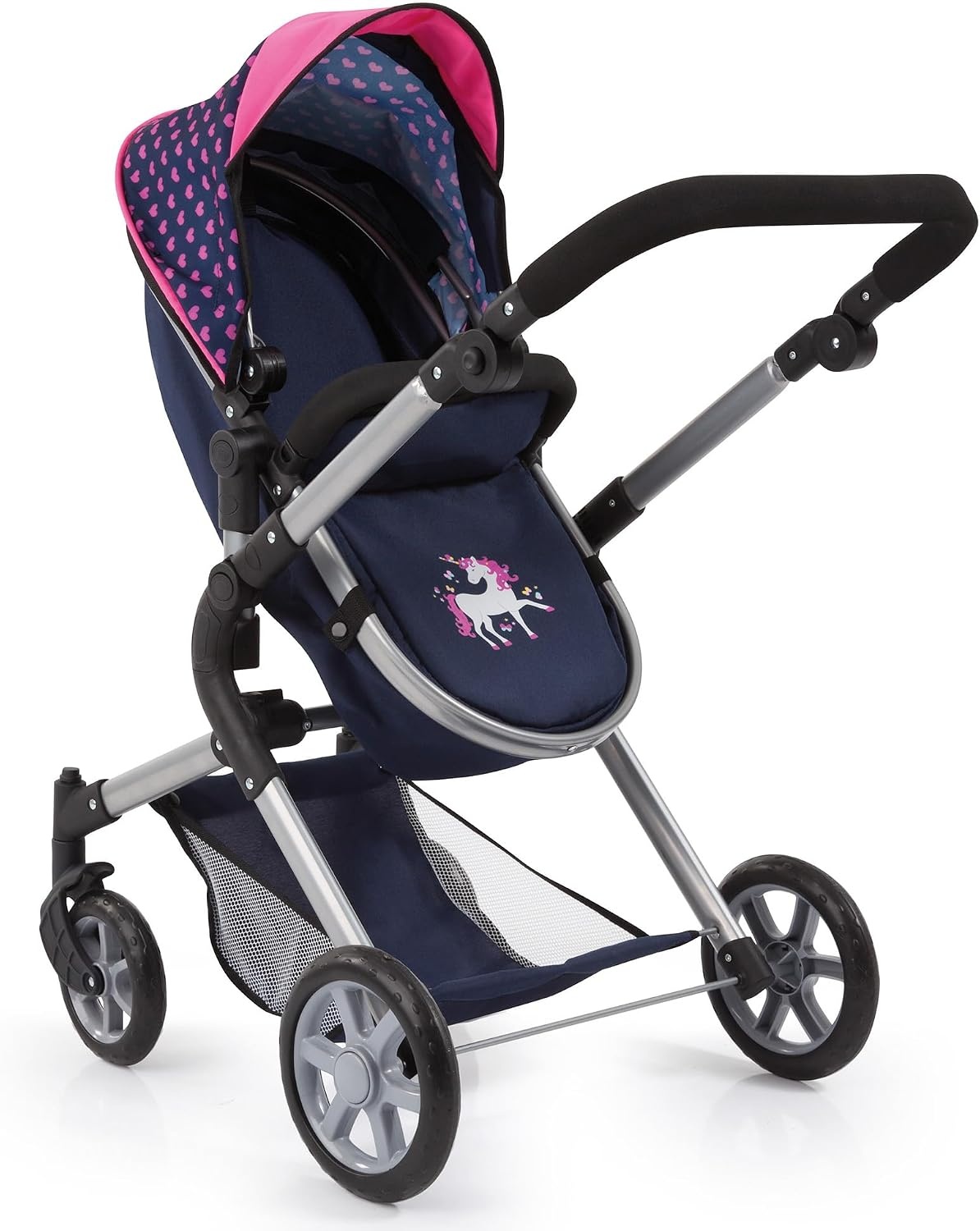 City Neo Poppenwagen Met Tas, Verstelbaar & Ombouwbaar - Blauw/Roze (29% Korting)