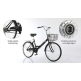 Vouwfiets 24 inch Zwart - 50% Korting
