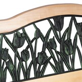 Houten Tuinbank met Tulpenpatroon - 123,5 cm - 54% Korting