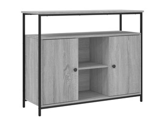 Dressoir 100x35x80 cm Grijs Sonoma Bewerkt Hout - 56% Korting