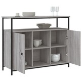 Dressoir 100x35x80 cm Grijs Sonoma Bewerkt Hout - 56% Korting