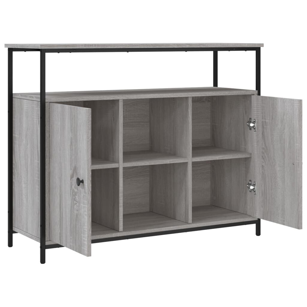 Dressoir 100x35x80 cm Grijs Sonoma Bewerkt Hout - 56% Korting
