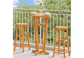 vidaXL Bartafel Massief Acaciahout Ø 60x105 cm - 47% Korting