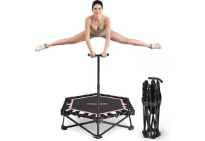 Fitness Trampoline Roze Ø106,5 cm - Opvouwbaar & Stil (47% Korting)