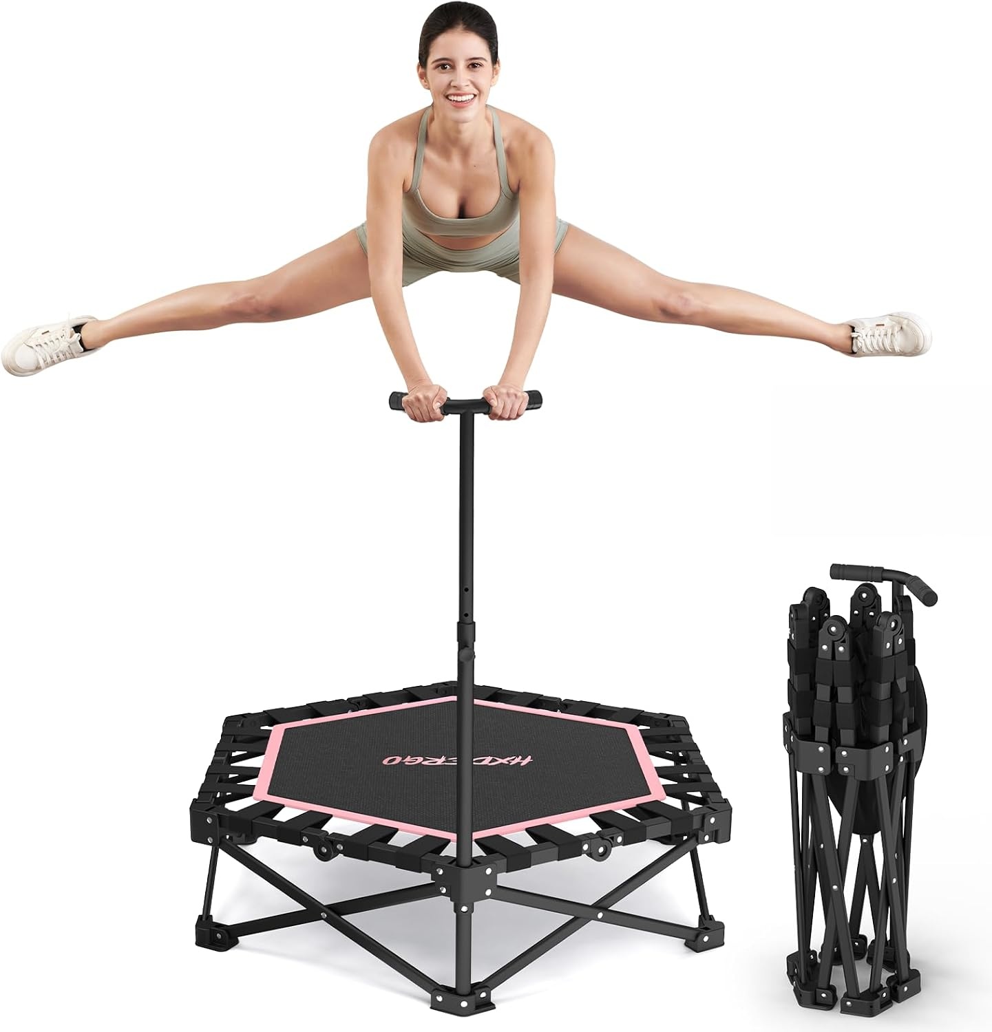 Fitness Trampoline Ø106,5 cm - Opvouwbaar, met Handgreep - 35% Korting!