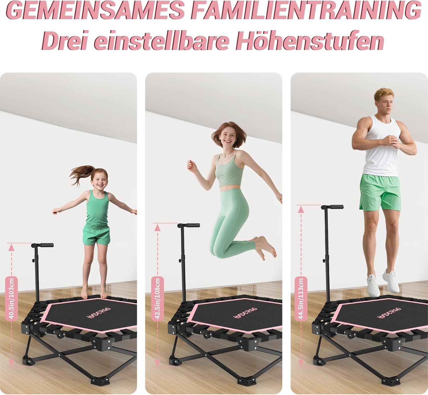 Fitness Trampoline Ø106,5 cm - Opvouwbaar, met Handgreep - 35% Korting!
