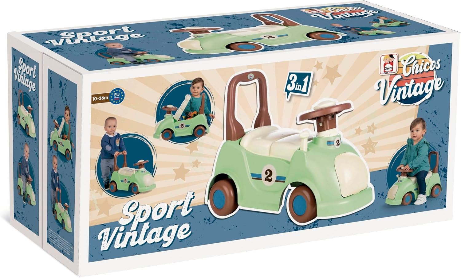 Chicos Vintage Sport Loopauto Blauw/Groen/Bruin - 33% Korting!