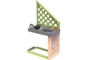 Smoby Zomerkeuken met Grill & Spoelbak - Gemaakt van Gerecycled Materiaal - 58% Korting