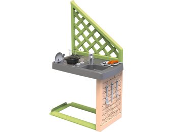 Smoby Zomerkeuken met Grillplaat & Kraan - Gerecycled Materiaal - 53% Korting