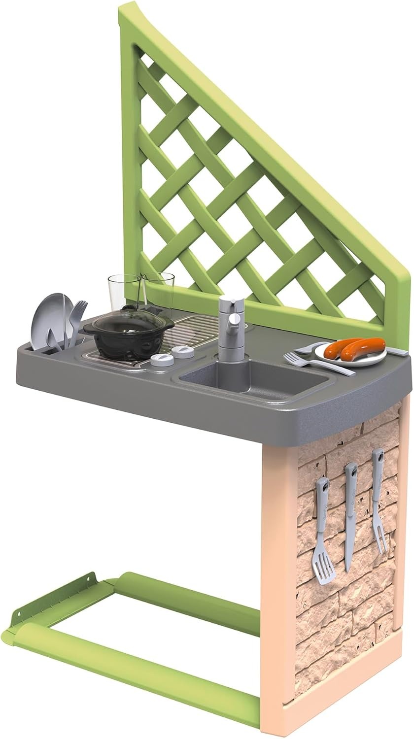 Smoby Zomerkeuken met Grillplaat & Kraan - Gerecycled Materiaal - 53% Korting