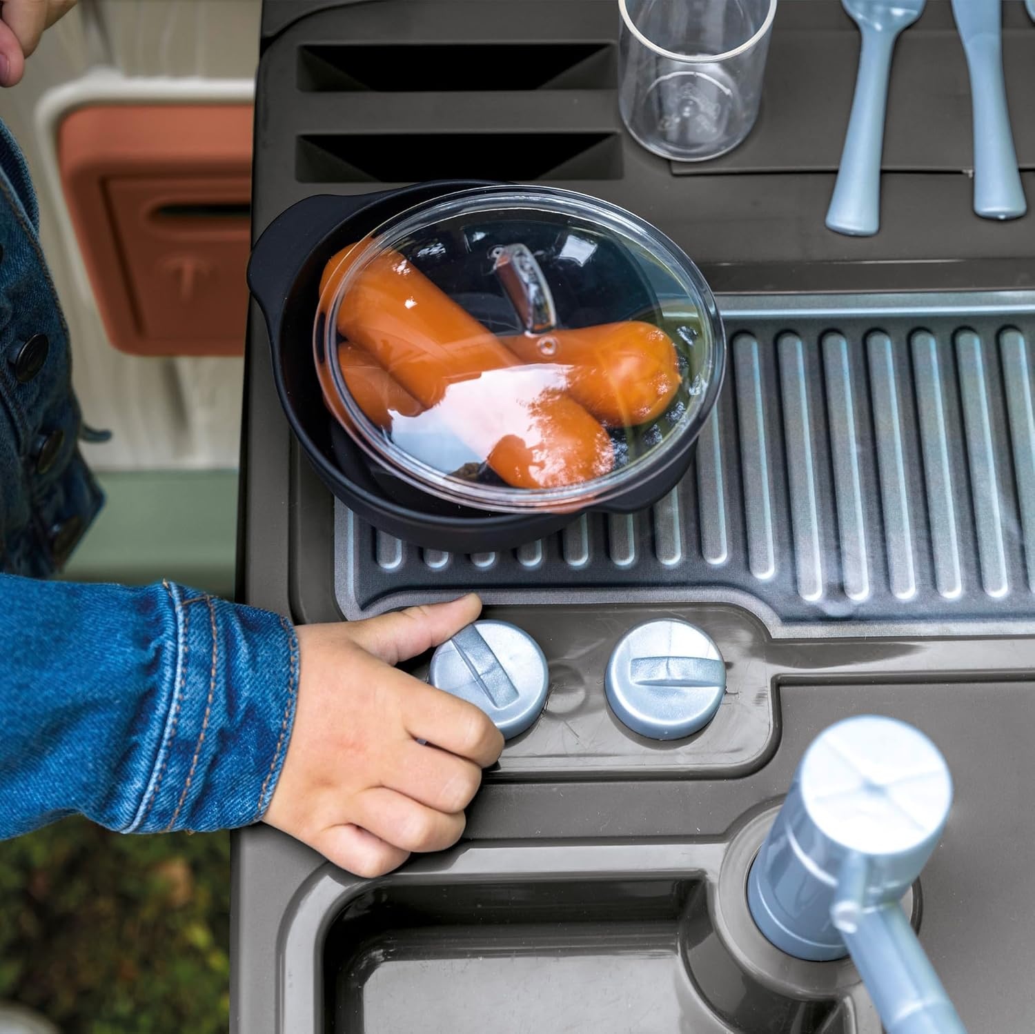 Smoby Zomerkeuken met Grillplaat & Kraan - Gerecycled Materiaal - 53% Korting