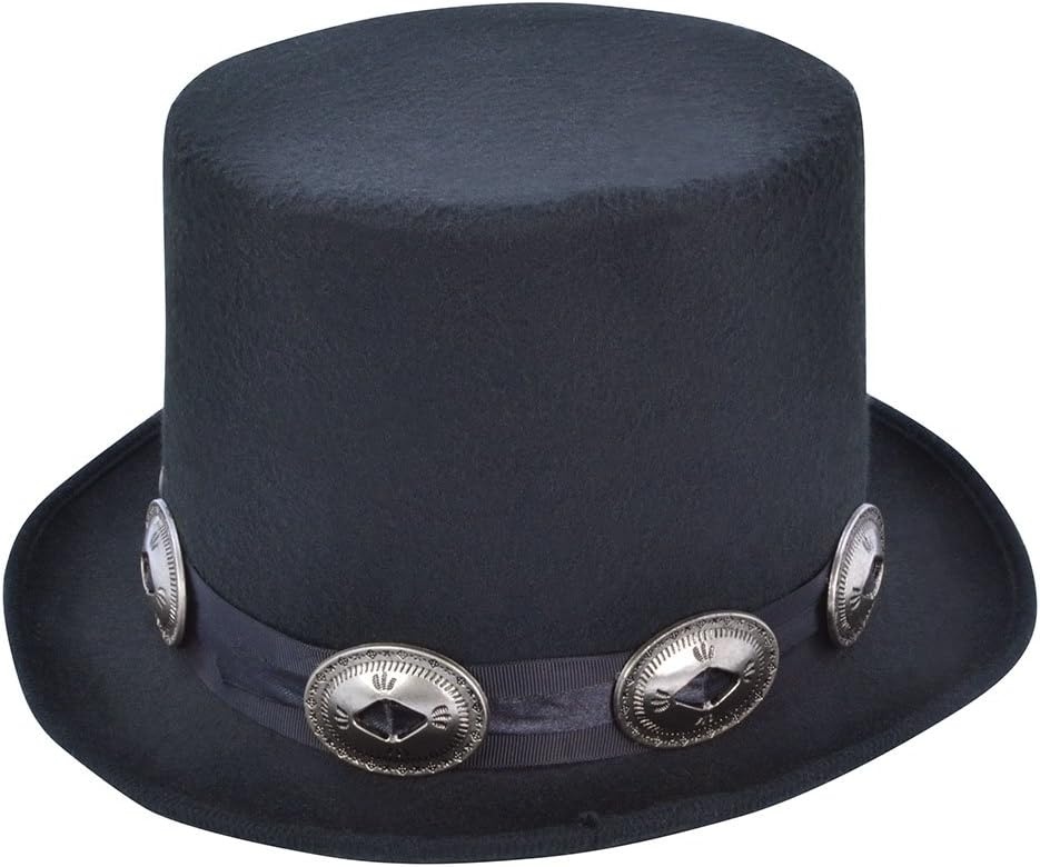 Zwarte Cilinder Hoed Rocker Stijl - Heren - 32% Korting