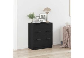 VidaXL Dressoir met Lade Zwart 60x30x70 cm Bewerkt Hout - 47% Korting