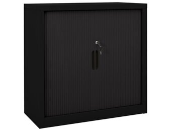 Roldeurkast Staal Zwart 90x40x90 cm - 35% Korting