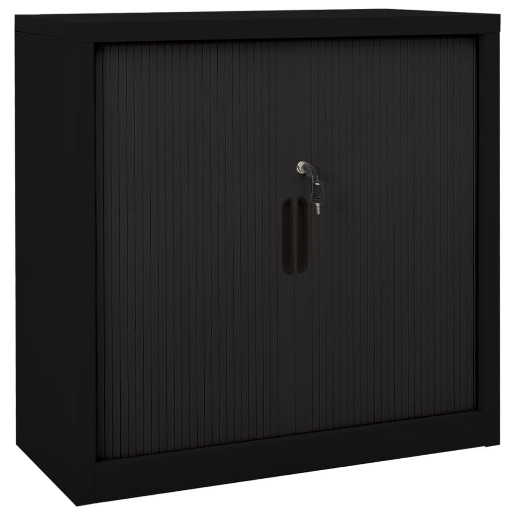 Roldeurkast Staal Zwart 90x40x90 cm - 35% Korting