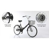 Vouwfiets 24 inch Zwart - 35% Korting