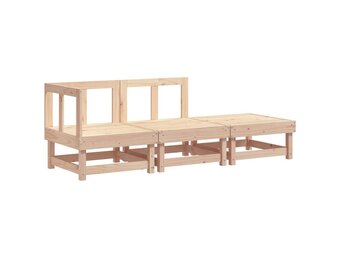 vidaXL Loungeset Grenenhout 3-Delig - 35% Korting