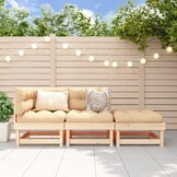 vidaXL Loungeset Grenenhout 3-Delig - 35% Korting