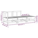 vidaXL Loungeset Grenenhout 3-Delig - 35% Korting