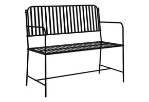 VidaXL Tuinbank Staal Zwart 2-Zitter 103,5x51,5x90 cm - 43% Korting