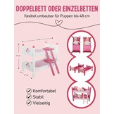Bayer Chic 2000 Poppenbed Fiori - Wit/Roze - 34% Korting