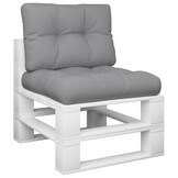 VidaXL Palletkussens Set 2 Stuks Stof Grijs - 29% Korting