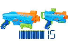 Schuimblaster Starter Set Kinderen Nerf Junior Easy Play 2 Blasters 15 Darts 63% Korting