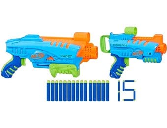 Nerf Elite Junior Starter Set - 2 Blasters, 56% Korting!
