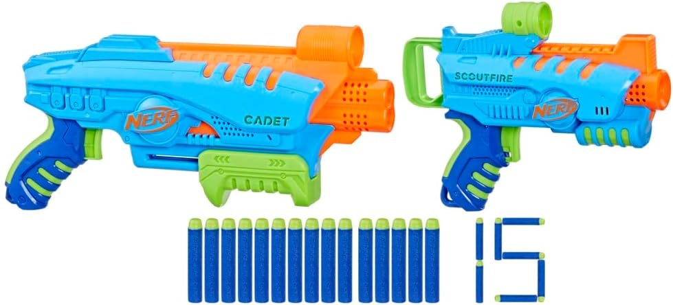 Nerf Elite Junior Starter Set - 2 Blasters, 56% Korting!
