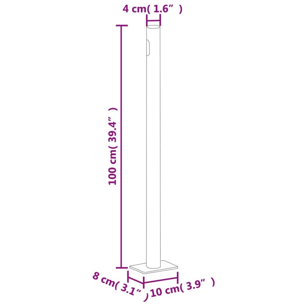 Uittrekbaar Windscherm 160x1000 cm Antraciet - 30% Korting