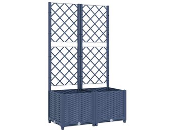 Plantenbak met Latwerk Donkergrijs - 80x40x136 cm - 62% Korting