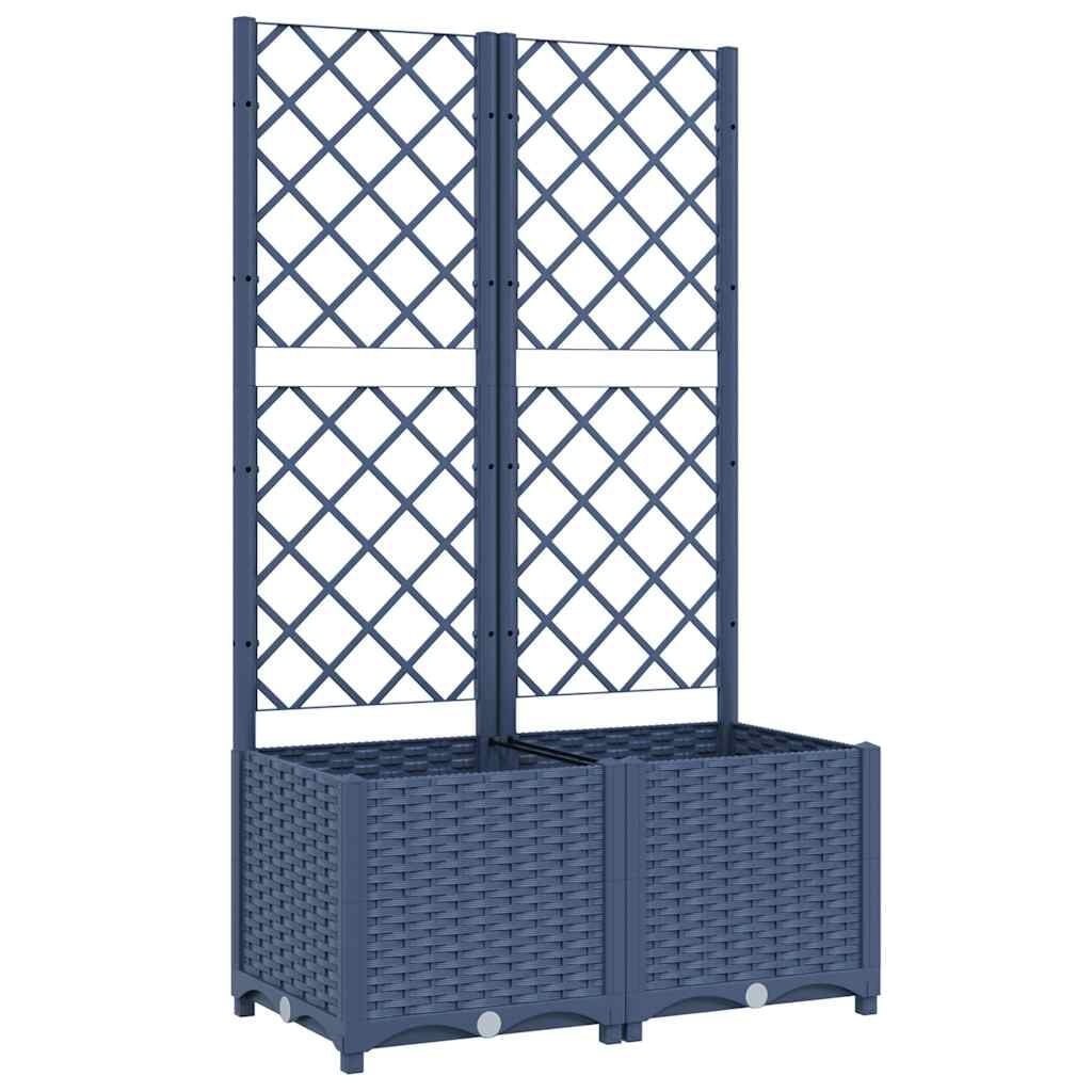 Plantenbak met Latwerk Donkergrijs - 80x40x136 cm - 62% Korting