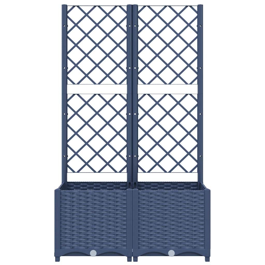 Plantenbak met Latwerk Donkergrijs - 80x40x136 cm - 62% Korting