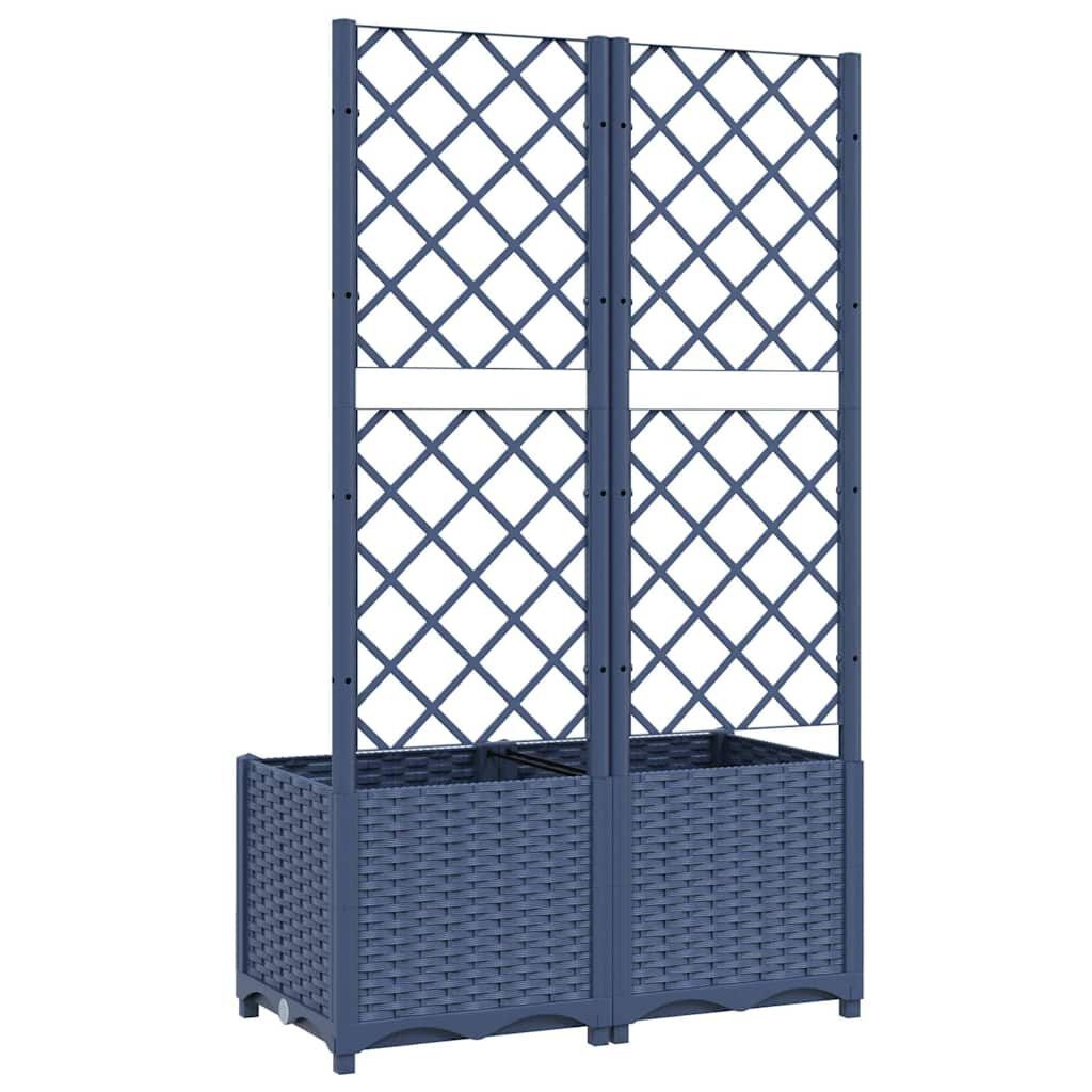 Plantenbak met Latwerk Donkergrijs - 80x40x136 cm - 62% Korting