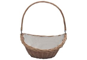 Houtmand met handvat - Wilgenhout - Bruin - 57x46.5x52 cm - 46% Korting