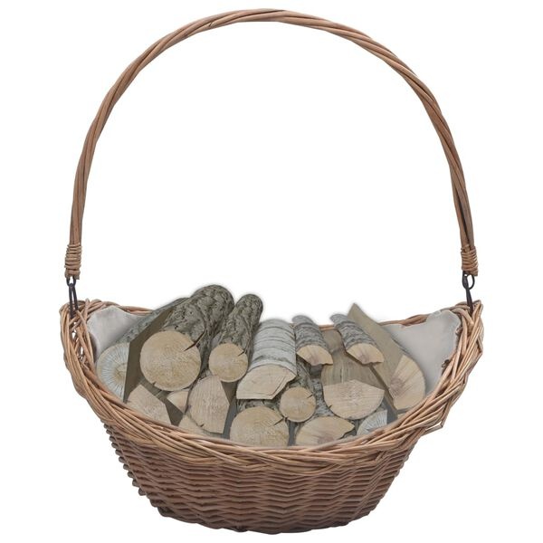 Bruine Houtmand van Wilgenhout met Handvat - 57 cm breed - 34% Korting