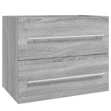 Wastafelkast 60cm Grijs Sonoma Eikenhout - 34% Korting