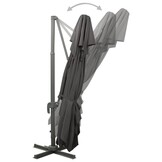 Zweefparasol met Dubbel Dak 400x300 cm Antraciet - 30% Korting
