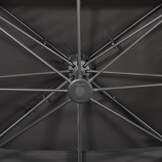 Zweefparasol met Dubbel Dak 400x300 cm Antraciet - 30% Korting