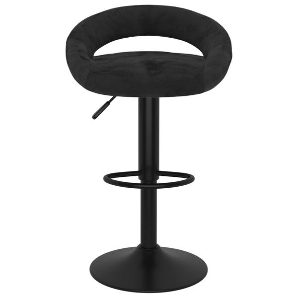 Barkrukken Set van 2, Fluweel Zwart, 35% Korting