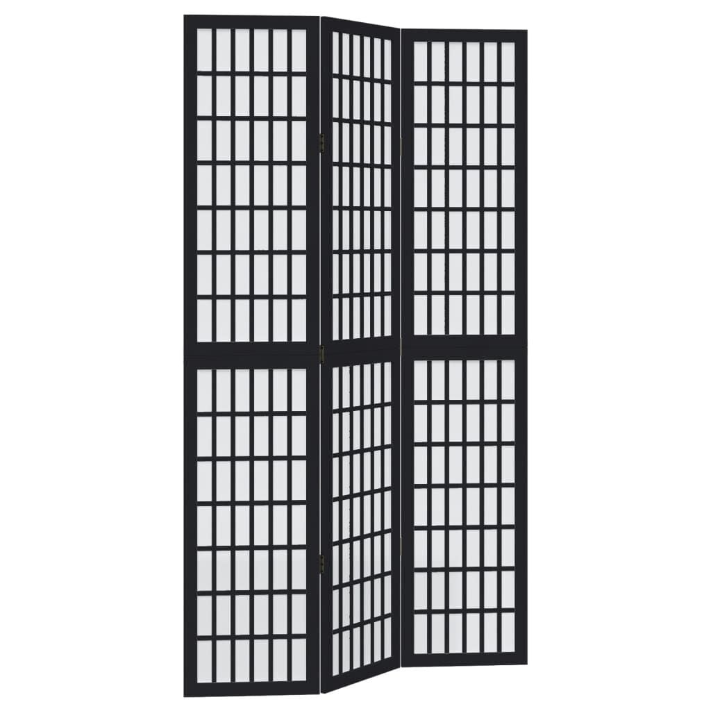 Kamerscherm 3 panelen Paulowniahout Zwart - 30% Korting
