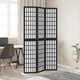 Kamerscherm 3 panelen Paulowniahout Zwart - 30% Korting