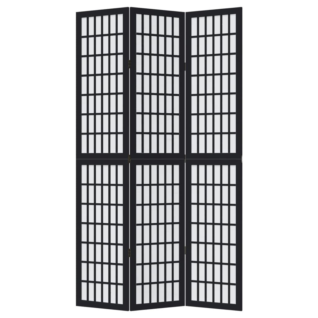 Kamerscherm 3 panelen Paulowniahout Zwart - 30% Korting